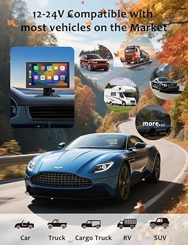 Carplay Screen for Car, 9'' Wireless CarPlay-Upgrade Portable Touchscreen | GPS Navigation, Bluetooth, Mirror Link, Voice Control, Hands-Free Calling,Plug & Play Car Play Screen
