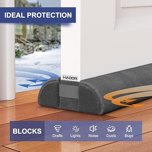 Miniatura 3 de Tope de Corrientes de Aire para la Parte Inferior de la Puerta, Bloqueador de Aire, Ruido y Luz de 36 Pulgadas para Debajo de la Puerta, Barrido