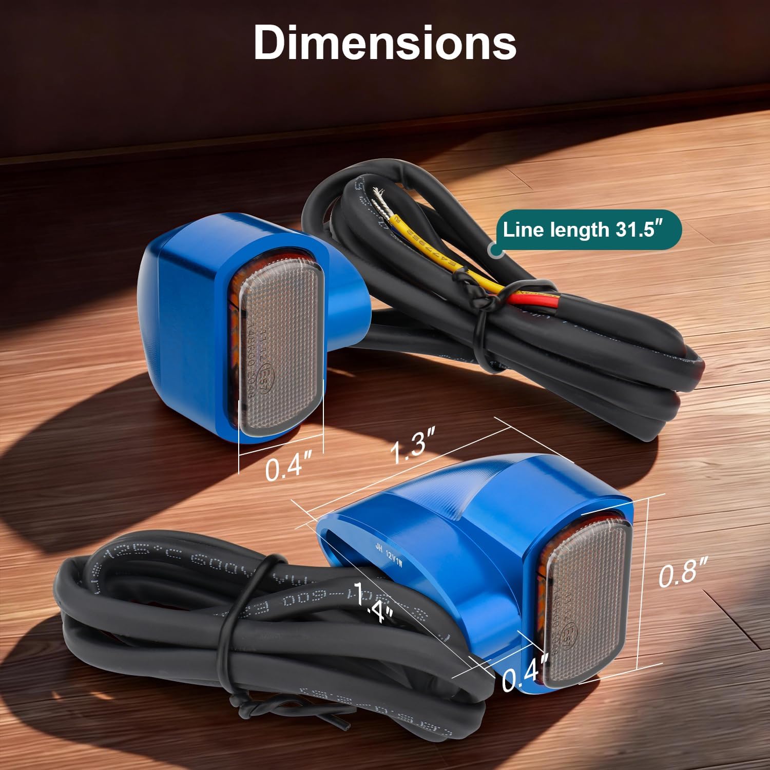 MoKitDora Rear Led Turn Signal Light Mini Brake Running Lights for Harley 2009-2023 Touring 2000-2023 Softail 2000-2022 Sportster 2006-2017 Dyna, Blue Housing