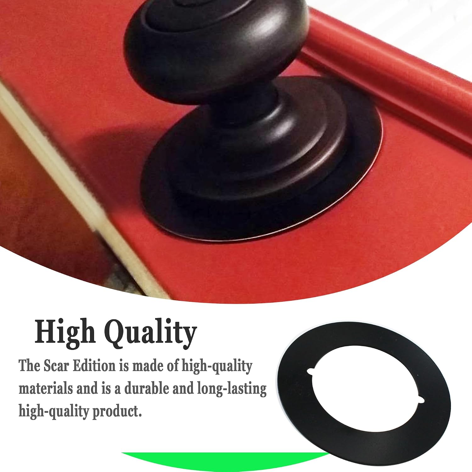 Scar Plate Fit Under Existing Lockset to Cover Up Damaged Door 4 Pcs Black image 4