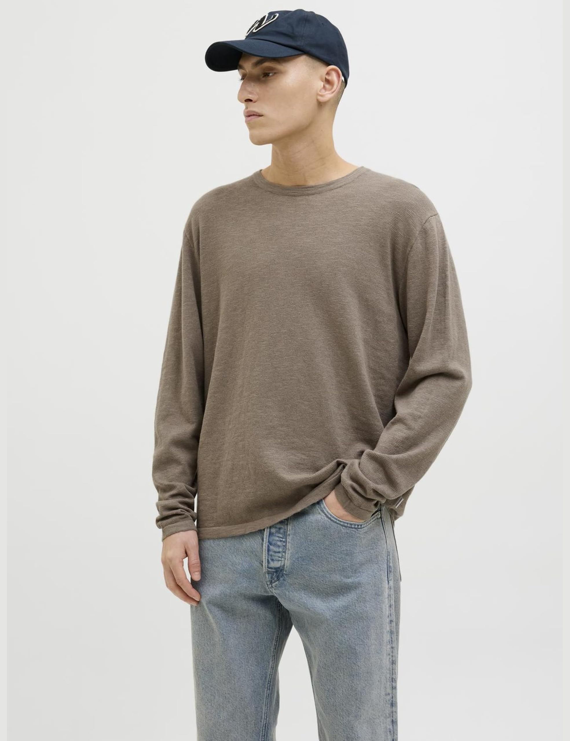 Jack & Jones YJESUMMER Dzianina Crew Neck SN, Falcon, M
