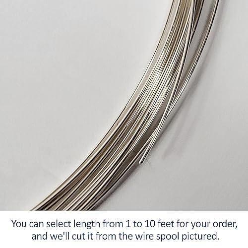 Miniatura 9 de Calibre 26, alambre de plata fino 999, redondo, suave muerto, 4 pies, para arte de joyería de WIZART