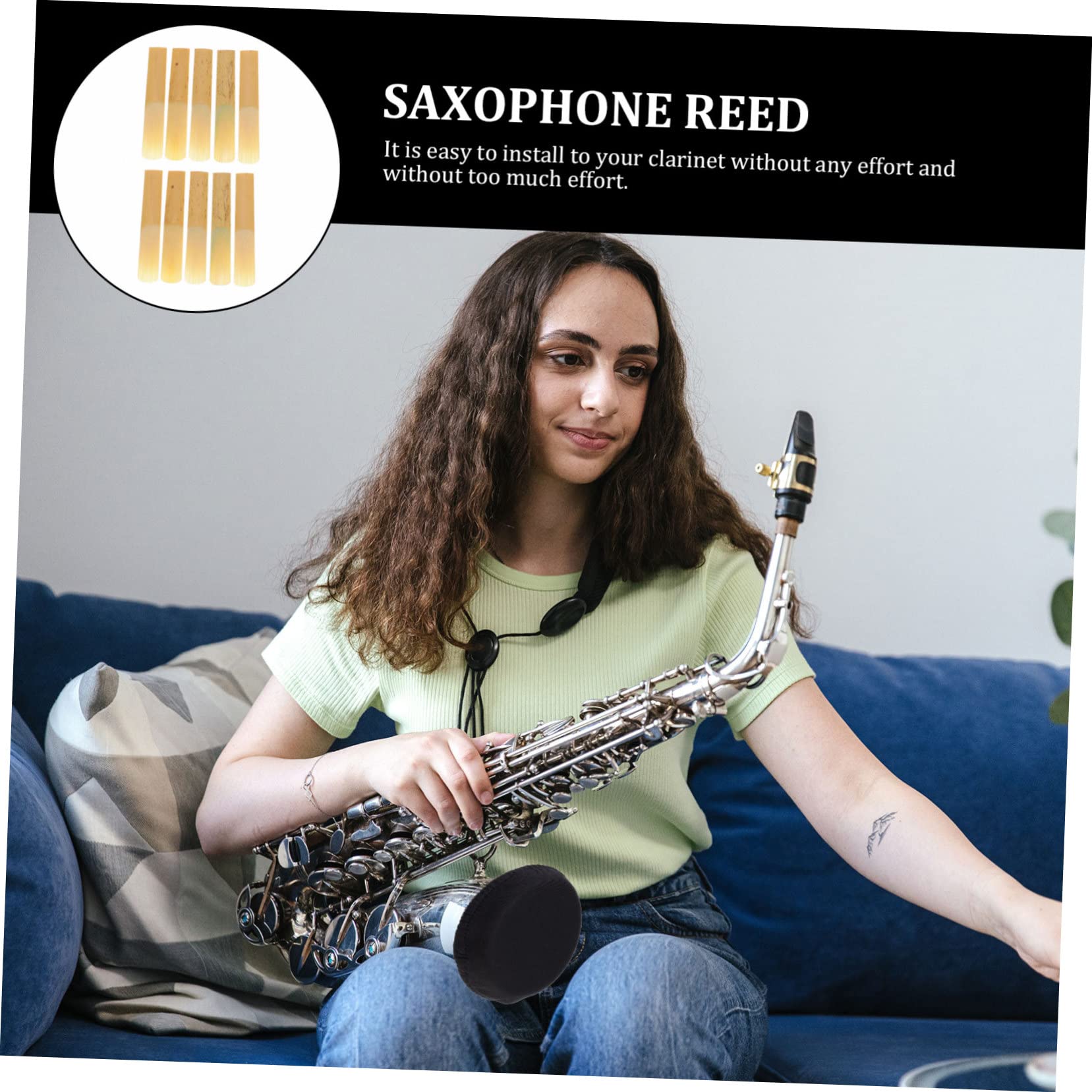 ifundom 50pezzi Ance Per Clarinetto e Saxofono e Facili Da Installare Pratico Per Amanti Della Musica Resistente e Compatto Durezza
