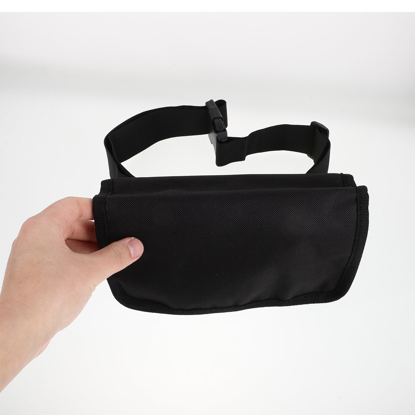 Hemobllo Bolso de Cintura para Cajeros Clasificador de Monedas, Tela Oxford Negro, Múltiples Compartimentos y Cinturón Ajustable para Ferias y Exposiciones