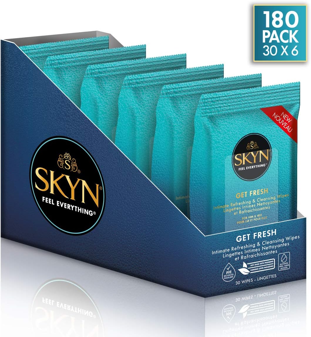 LifeStyles Skyn Get Fresh 30Count Wipes - (Pack of 6)