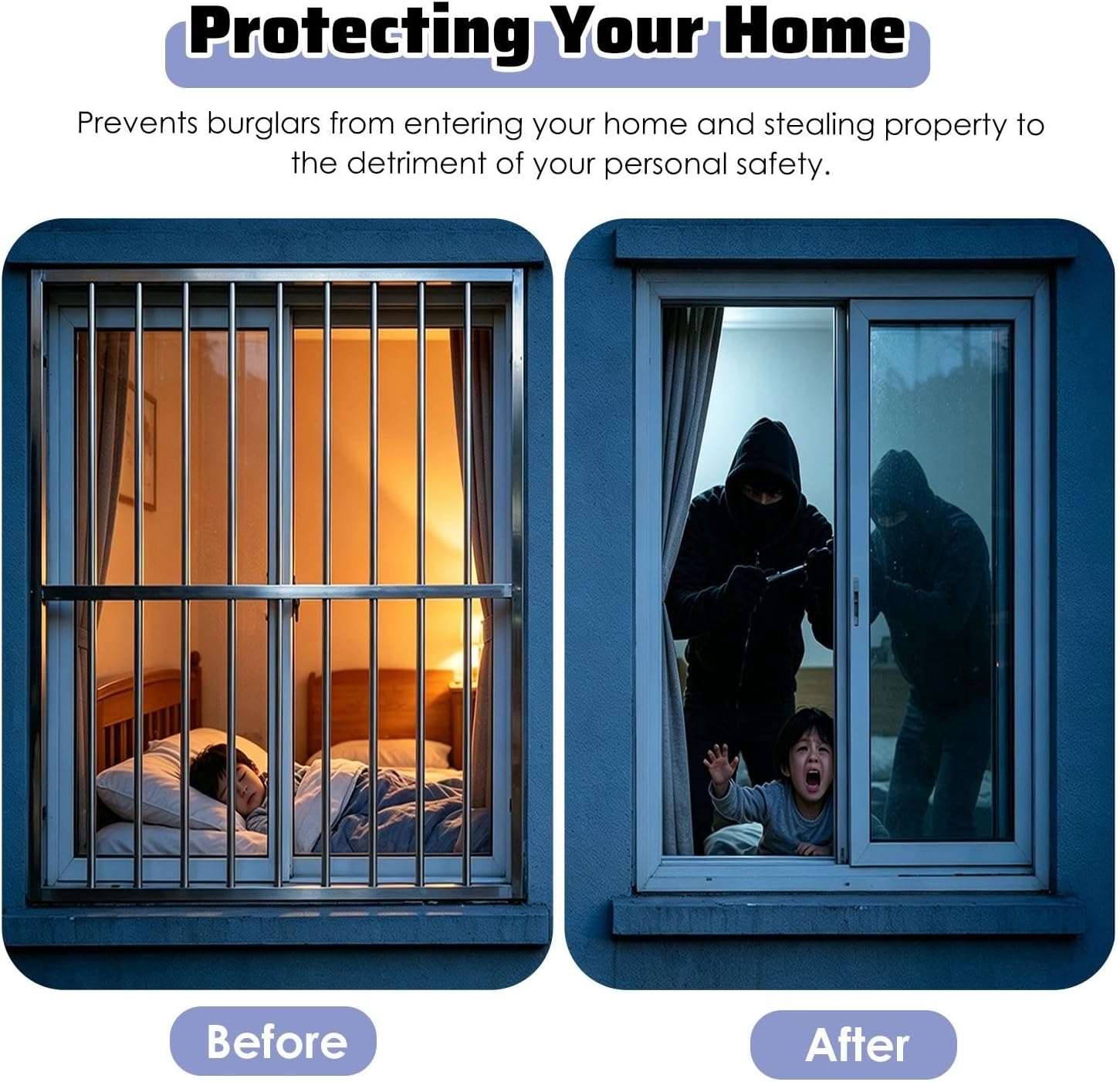 Window Grille Security Screen – Indoor & Outdoor Protection Against Burglary, Durable Steel Design, Adjustable Fit, Easy Installation, Home Safety Solution