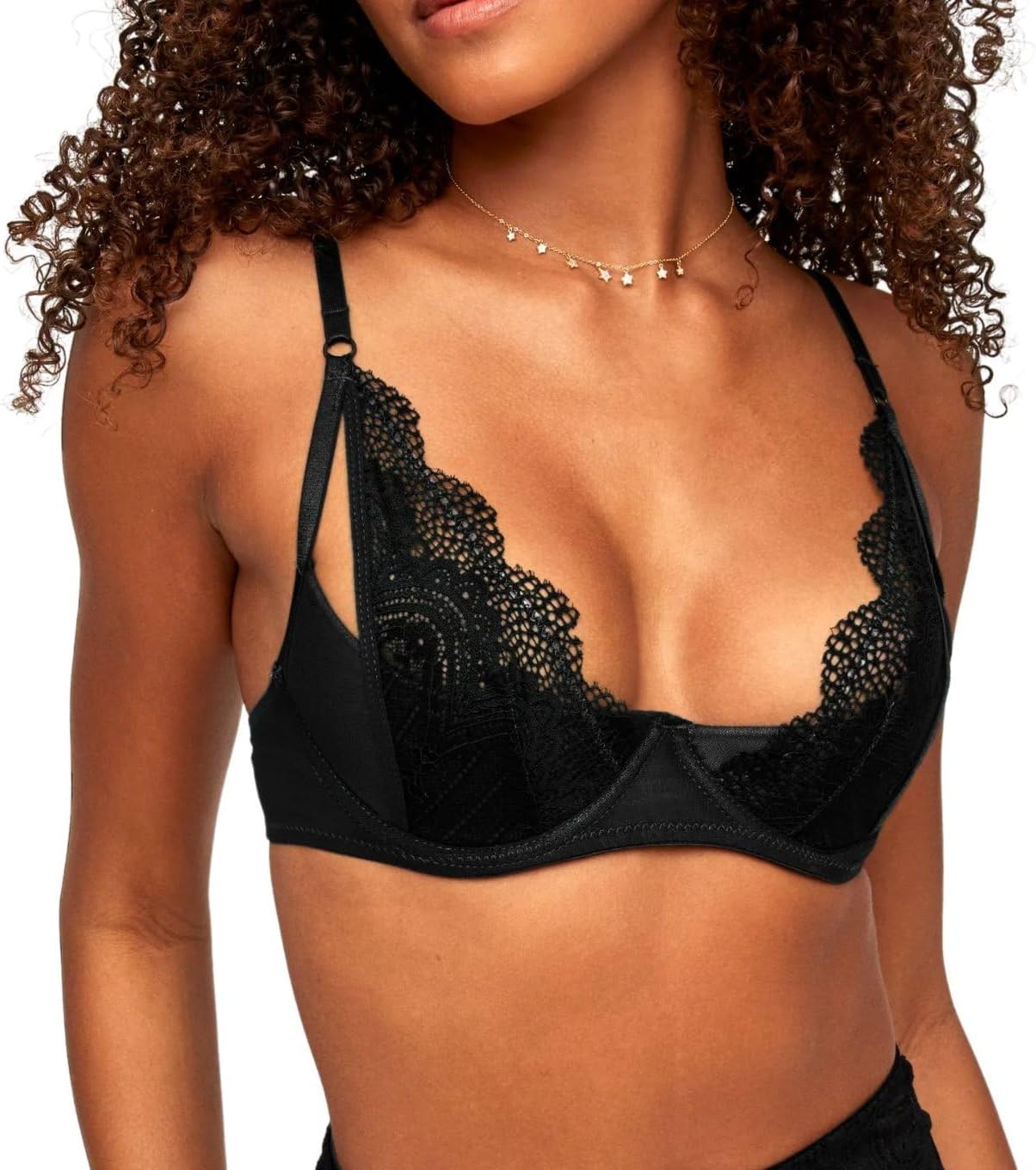 Adore Me Kaia Contour Unlined Bra - 30A-46DDD Underwire Bra for Women with Padded Quarter Cups, Adjustable Straps, & Lace