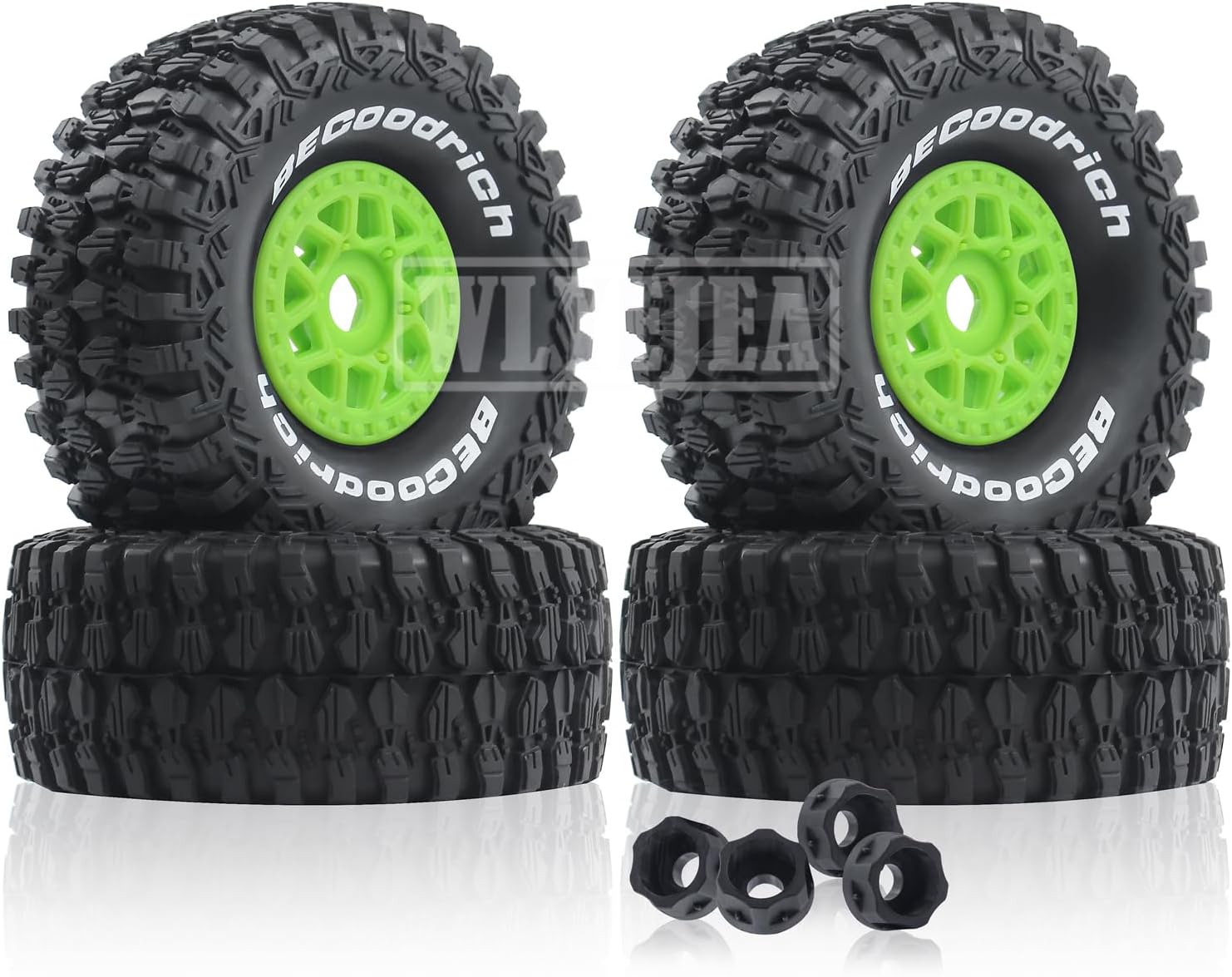 4PCS 1/7 1/8 Sand Snow Wheel Tires 135mm/55mm RC Short Course Truck Tires 17mm Hex Suitable for TRAXXAS UDR 85086-4 ARRMA Mojave YK4072 DF7 Hobao 8SC