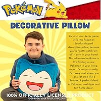 Vista 2 de Franco Anime Gaming Bedding - Almohada decorativa de felpa súper suave y acogedora, talla única, Snorlax