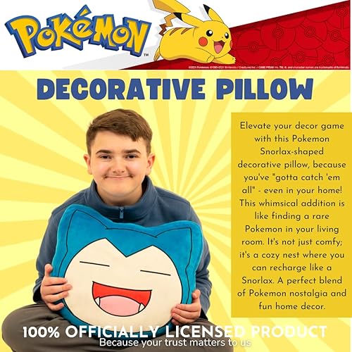 Miniatura 2 de Franco Anime Gaming Bedding - Almohada decorativa de felpa súper suave y acogedora, talla única, Snorlax