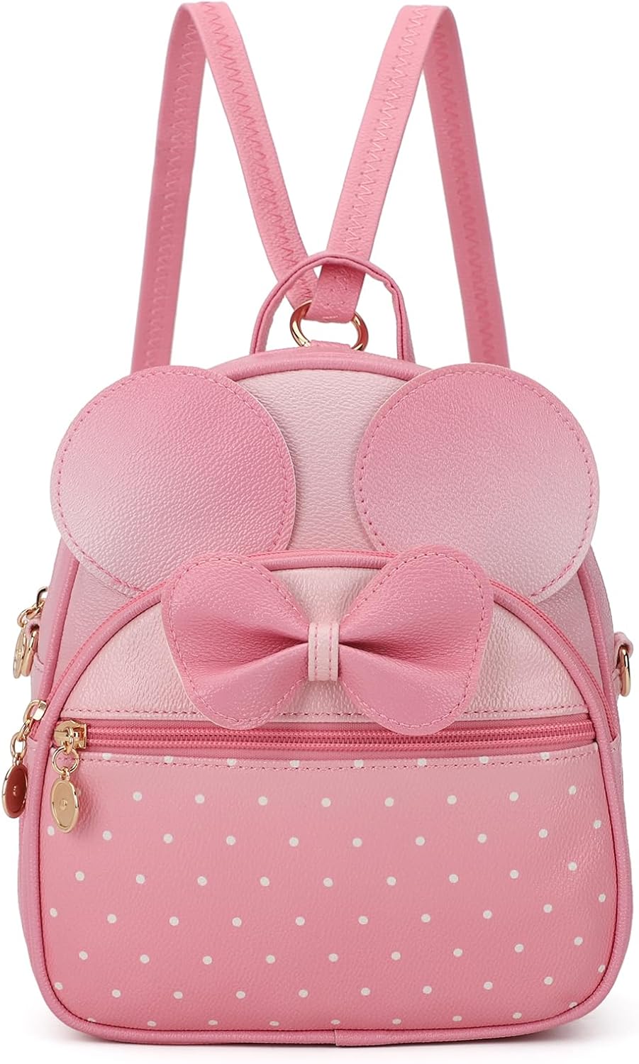 KL928 Girls Mini Backpack Bowknot Polka Dot Cute Small