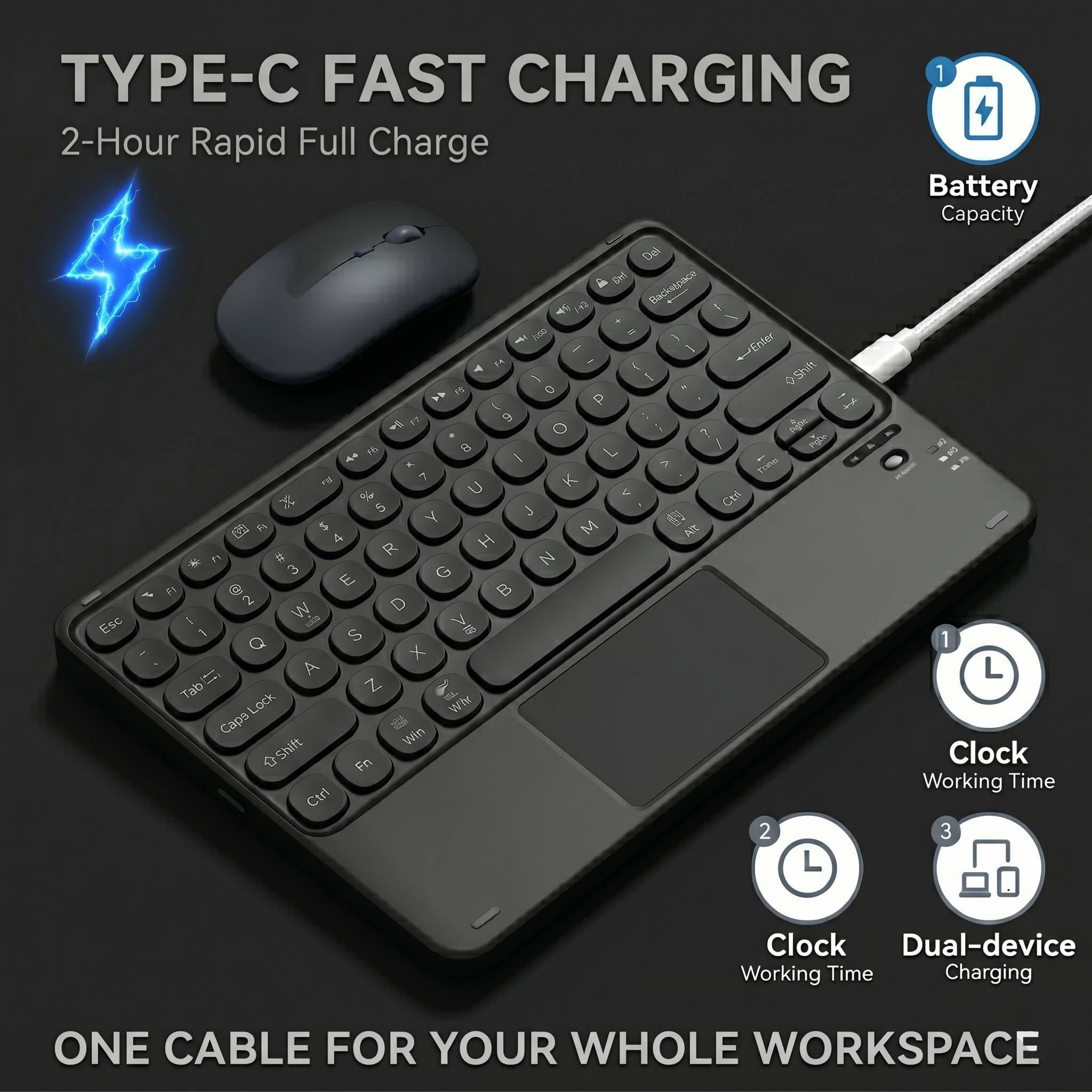 Amazon.co.jp: QYiiD TouchPad キーボードケース iPad (A16) 第11世代