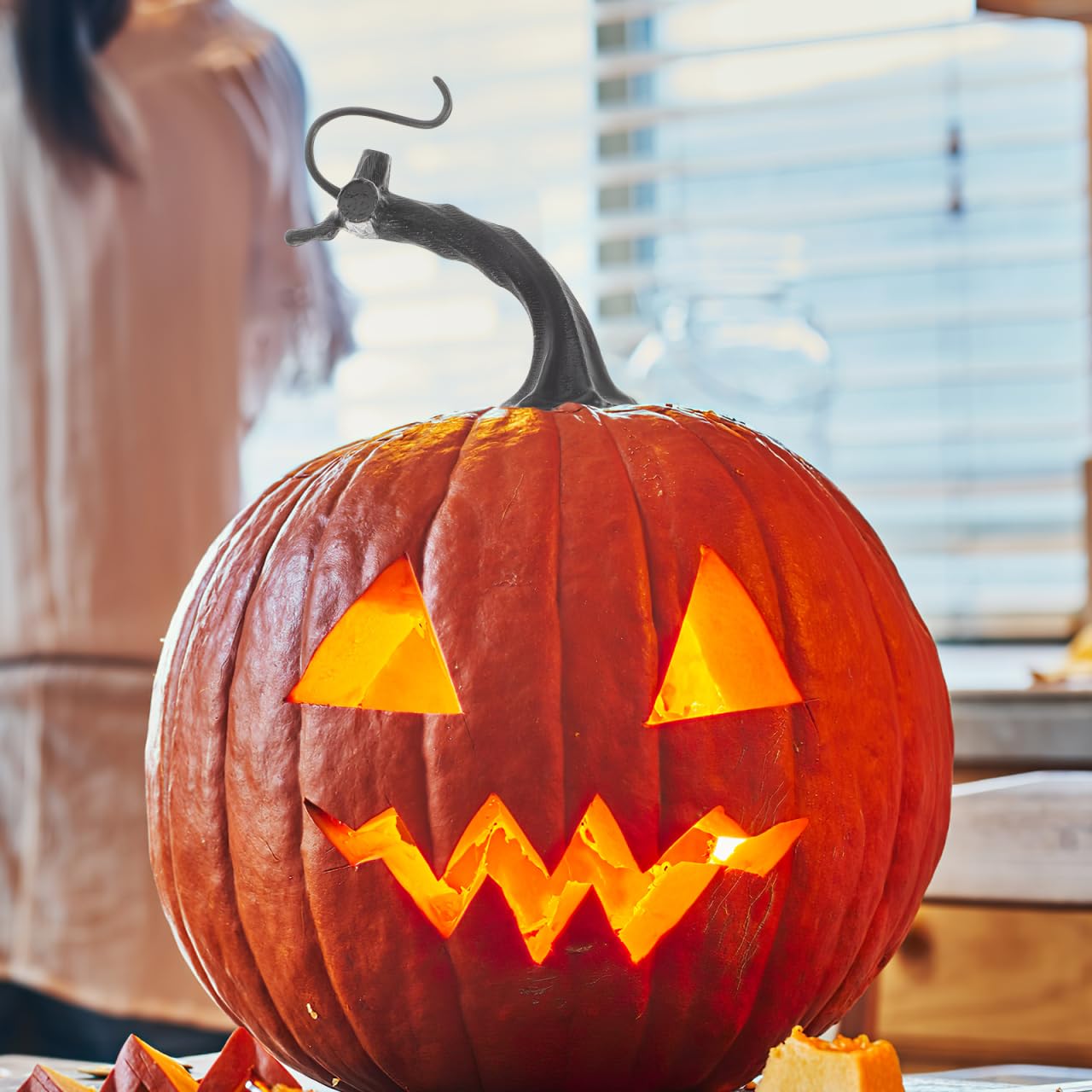 24 Tiges De Citrouille Pour Décorations D'Halloween On