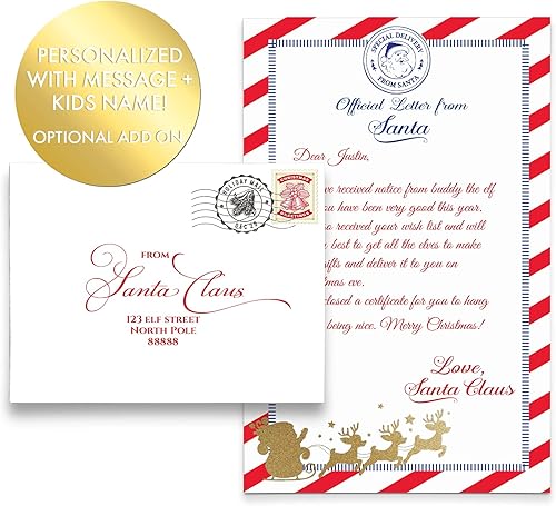 Miniatura 2 de Dear Santa Letter SET OF 5 SHEETS 5 ENVELOPES, Dear Santa Letters to Santa Stationery Kit for Kids, Christmas Letters to Santa Stationary Paper with