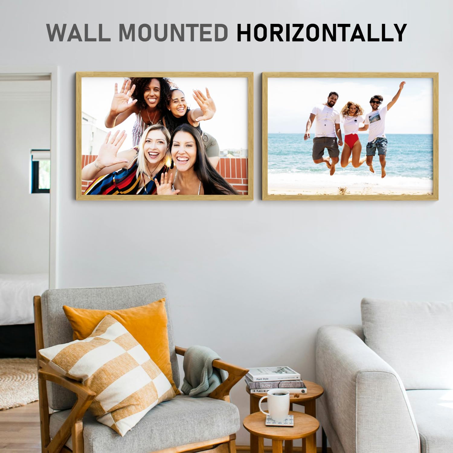 A2 Picture Frame with Removable A3 Mount, Natural 59.4x42cm Poster Frames for Print A2 Photo Frames 42x59.4cm for Wall Decor - Image 4