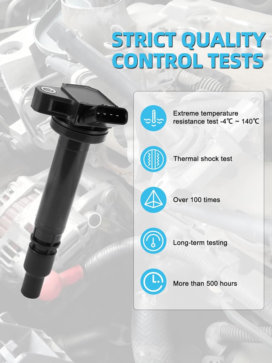 UF314 Ignition Coil Pack (1.8L Only) For Toyota Corolla 2005-2006,Matrix 2003-2005,Celica 2000-2005,For Pontiac Vibe 2003-2006, Replace# 1788398 6731305 9091902238 5C1295 E516D, Set Of 4