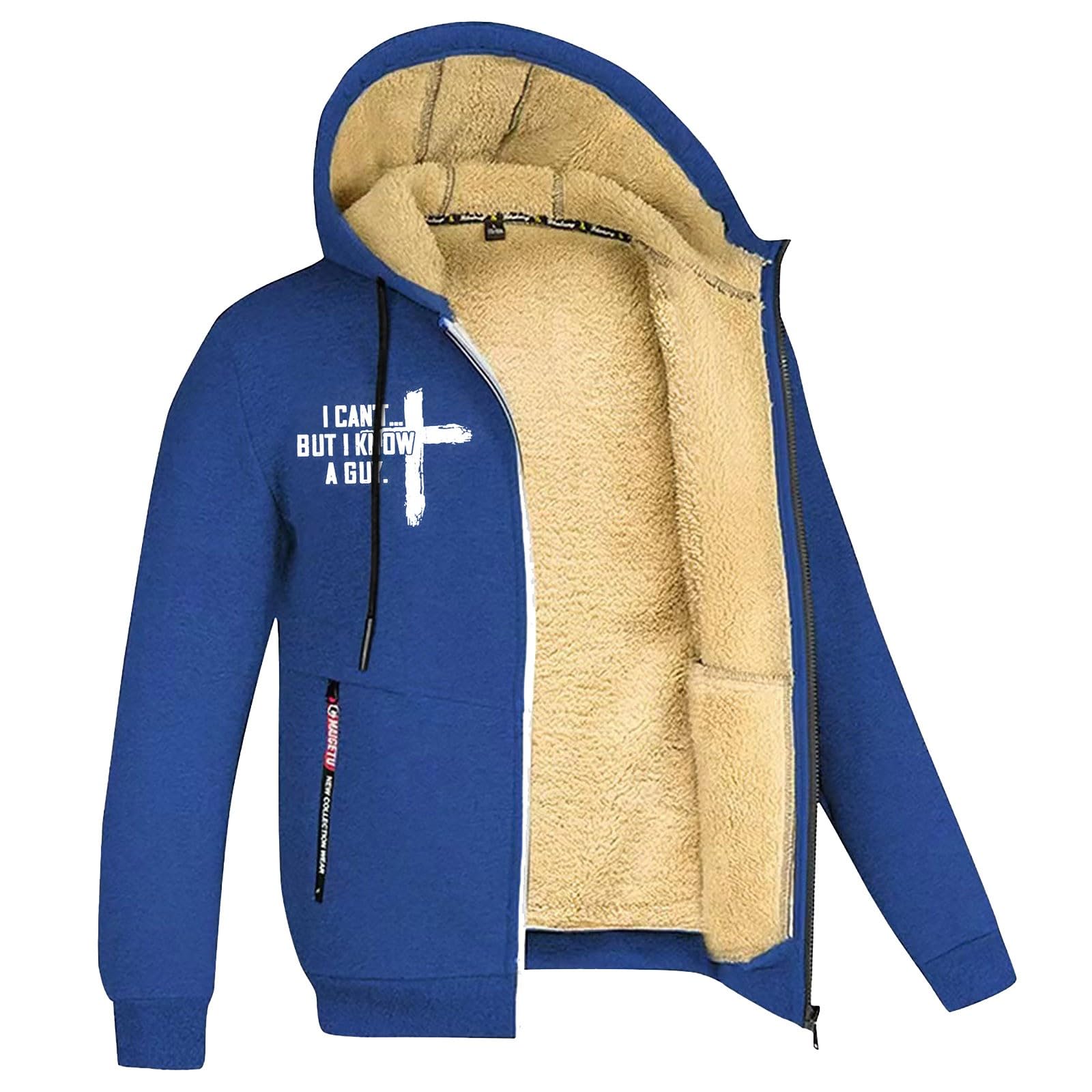 Generisch Strickjacke Schwarz Männliche - und Winter-warme Jacke, modisch, einfarbig, langärmelig, Tasche, Kapuze, Baumwolle, Mantel