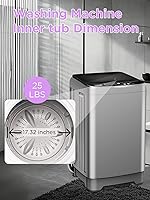 Vista 8 de 25 Lbs Full Automatic Washing Machine with Drain Pump, 10 Wash Programs 8 Water Levels, 9 KG Washer with LED Display for Dorm, Apartment, Home, Grey