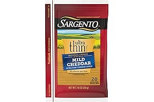 Sargento Mild Natural Cheddar Cheese: Ultra-Thin, Flavorful Slices