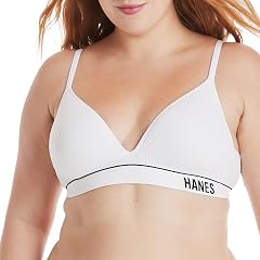 Hanes Womens Originals Seamless Wireless Bra ComfortFlex Fit Rib Contour Bra Full Coverage