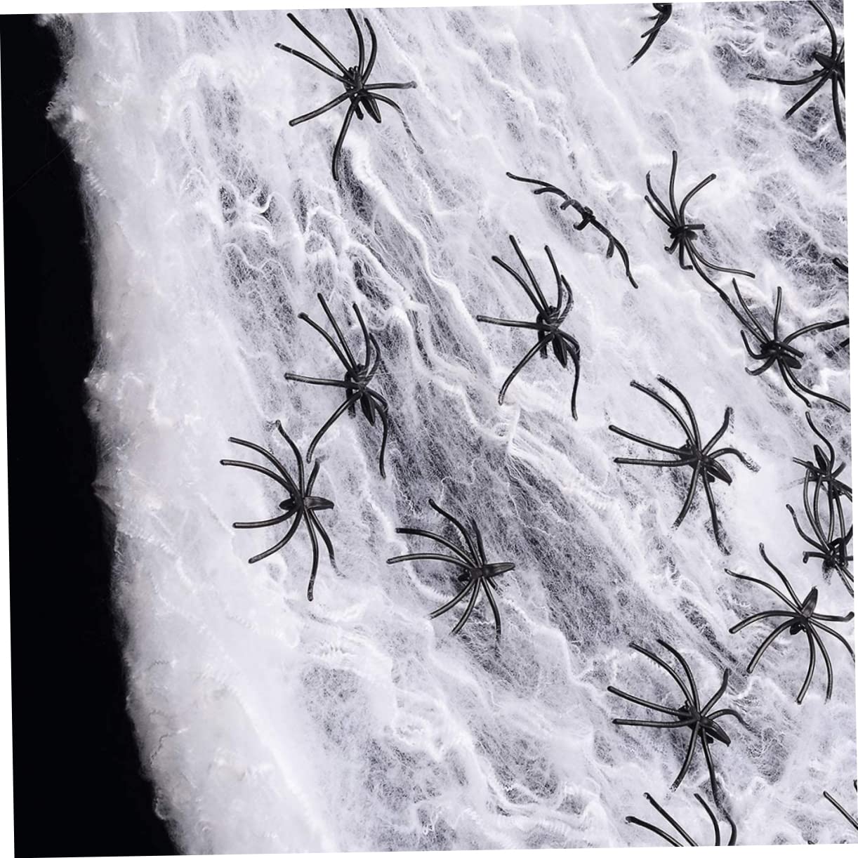 Yardwe 2 Set Decorazione Halloween Ragno Cotone Ragno di Halloween Decorazioni Ragnatela Impostore Arredamento Allarmante Sospeso Ragnatele Bianca 10 Confezioni*2