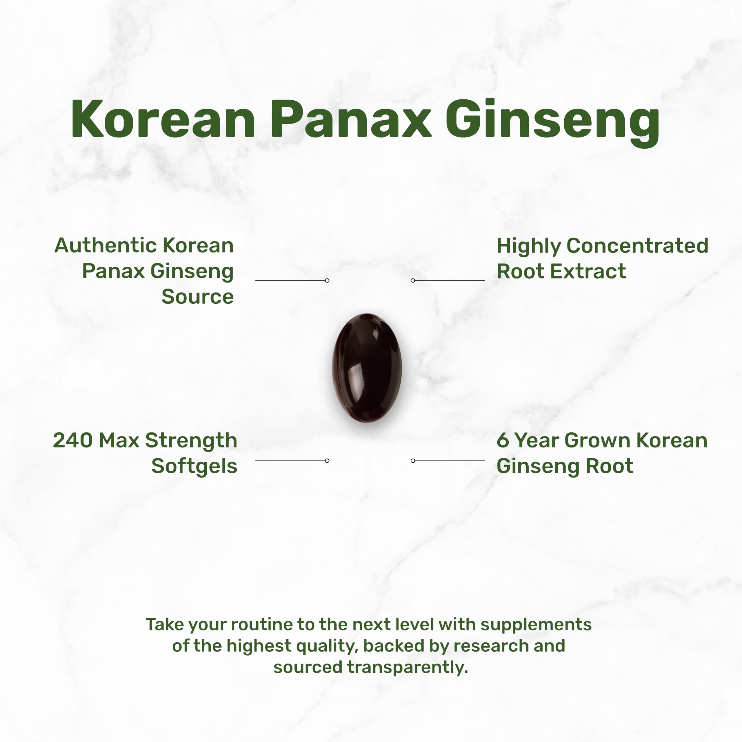 DEAL SUPPLEMENT Korean Red Panax Ginseng Root Extract, 240 Softgels — Amazon image 3