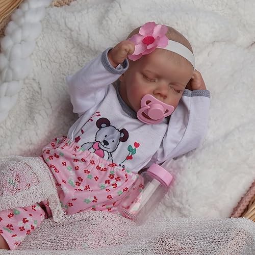 Muñecas de bebé Reborn, muñeca de bebé realista impermeable de 18 pulgadas con cuerpo de vinilo completo, muñecas de bebé de Navidadcumpleaños,