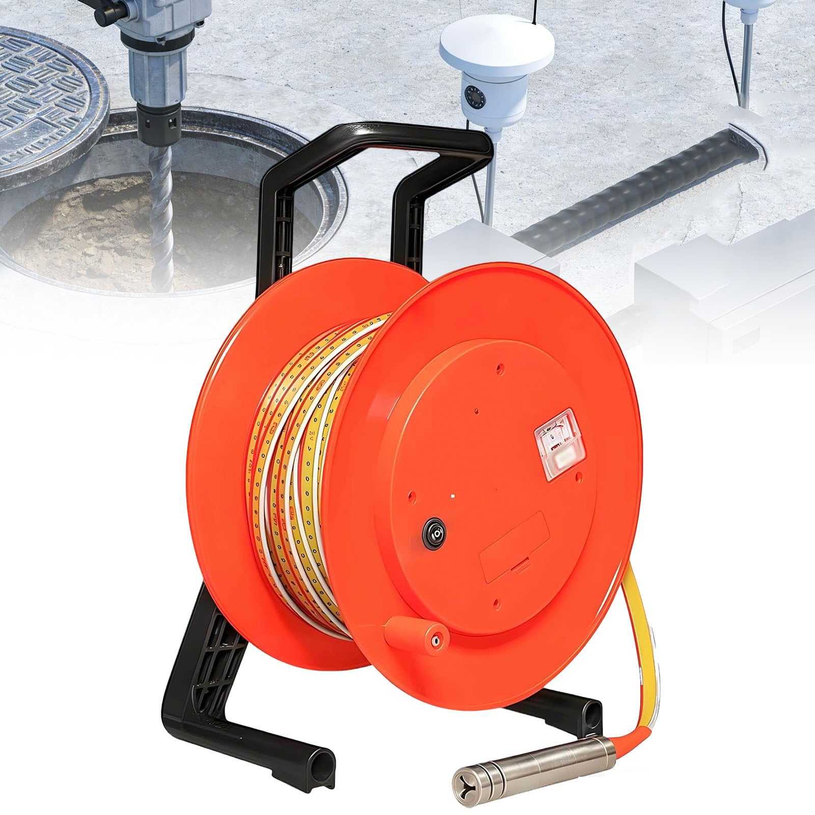 YNIYUJKL Water Depth Meter, Steel Ruler Level Meter For Groundwater Measurement With Peak Display, 10-300M For Boreholes, Wells, Pipes 100M,20m