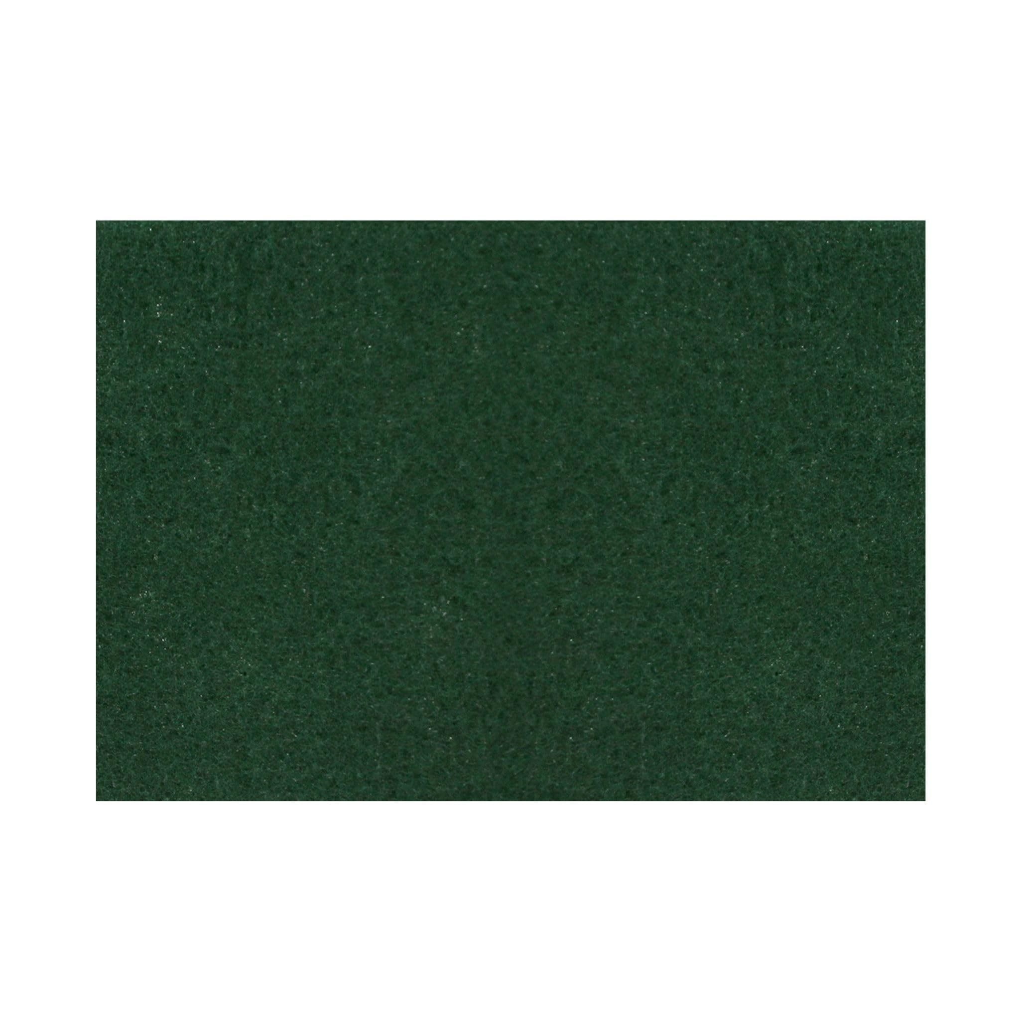 Green Scrub Floor Pad, 14"x20", 5 Pads/Case, Cleaning Pad for Hard Surfaces, Made of 100% Recycled Content, USA Made