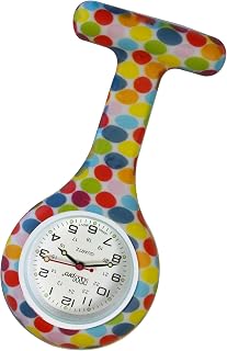 Splashy Speckle Pattern Unisex Nurses Lapel Watch Silicone (Infection Control) NW-pro