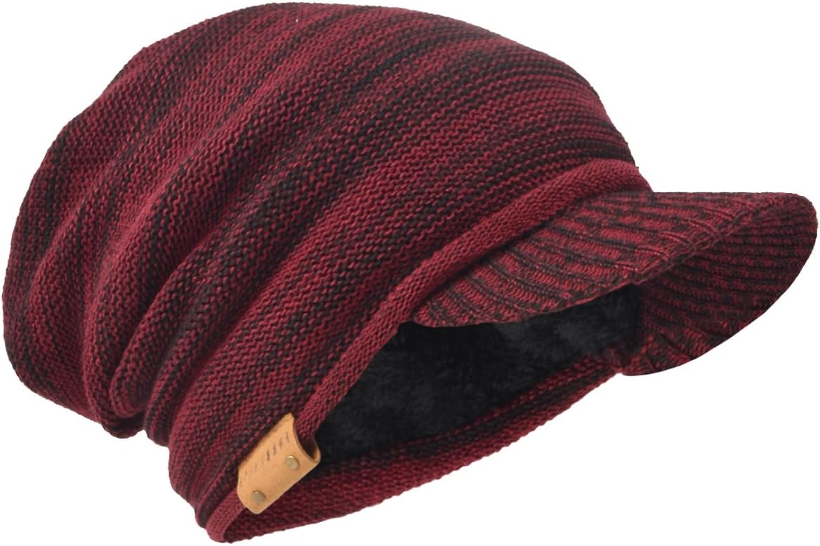 Men Oversize Skull Slouch Beanie Large Skullcap Knit Hat