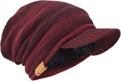 Miniatura 10 de B319 - Gorro de punto vintage con visera para hombre