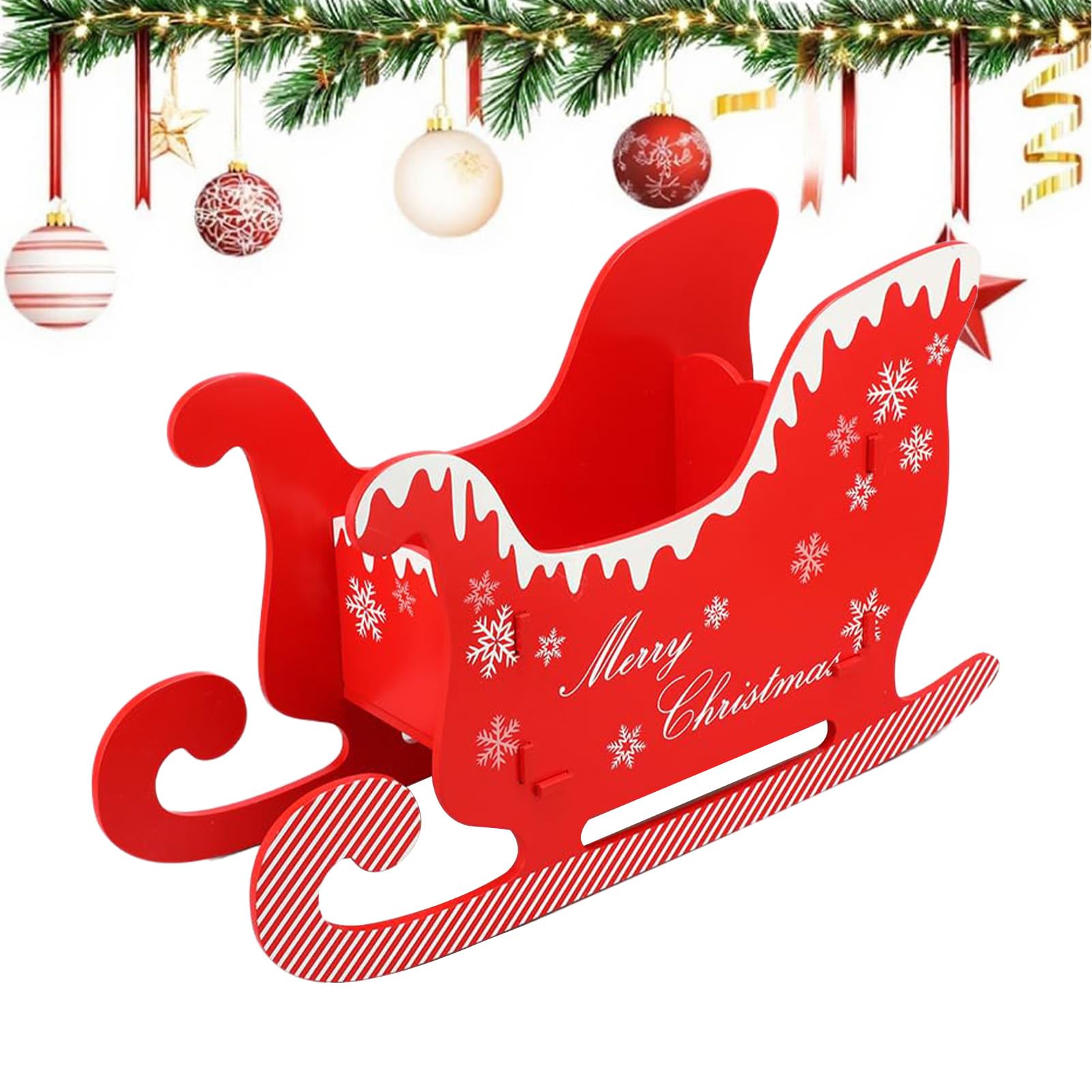 Traîneau de Noël pour pelouse et porche de vacances accueillant