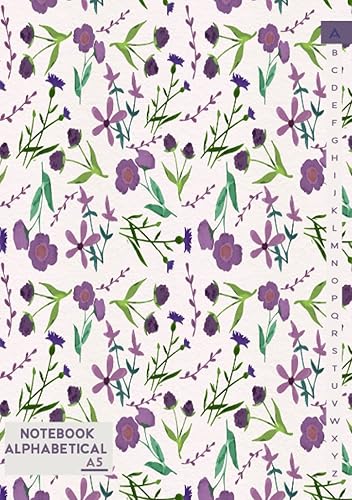 Alphabetical Notebook: A5 Lined Notebook with Alphabetical Tabs Printed | 104 pages - 4 Pages for each Letter " Lined Notebooks "