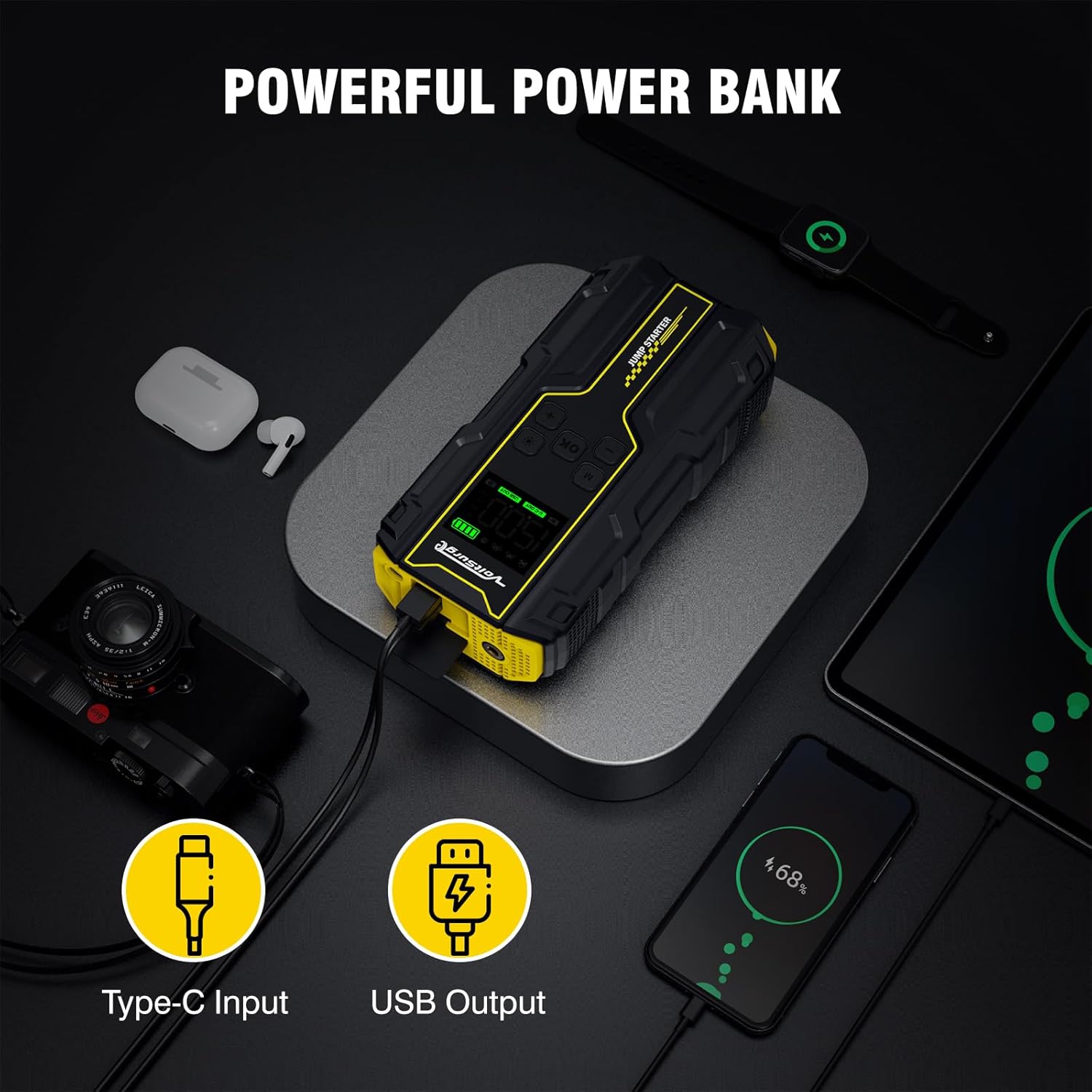 VoltSurge D03 acting as a power bank for electronic devices
