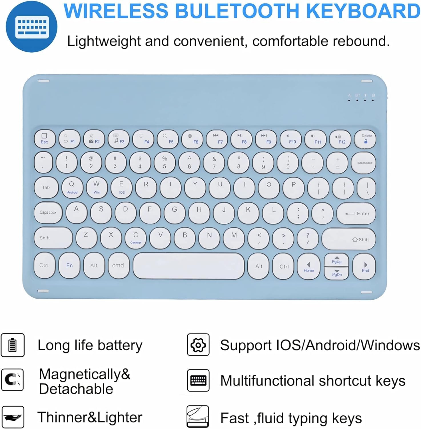Etui z klawiaturą do Xiaomi Pad 6/6 Pro 11" 2023 z myszą, inteligentne etui folio z uchwytem na ołówek,Magnetyczna odłączana bezprzewodowa klawiatura Bluetooth Keyboard,Purple