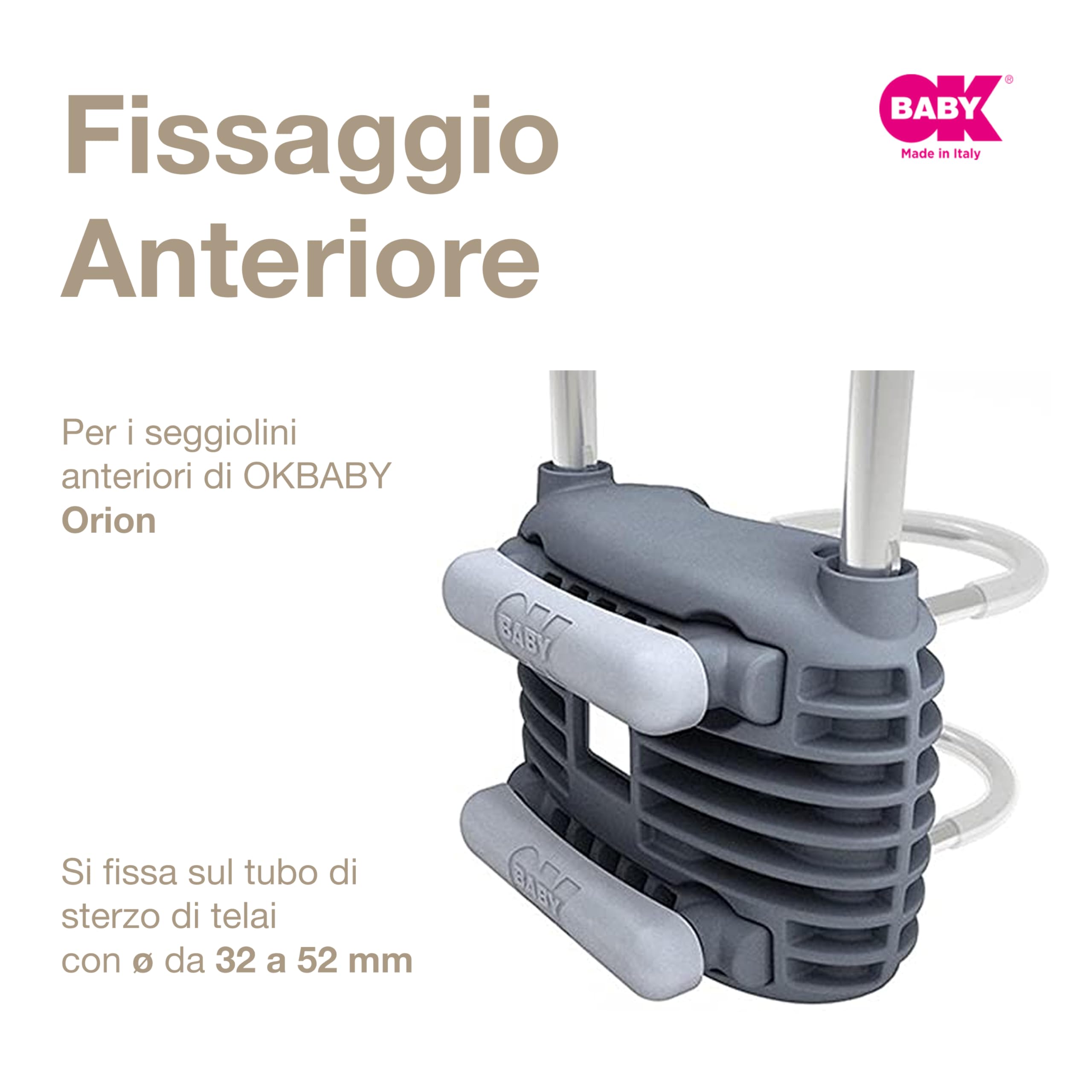 OKBABY - Aggancio alla Bici per Seggiolini Anteriori - per Seggiolino OKBABY Orion
