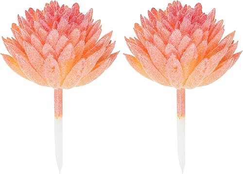 Miniatura 6 de PATIKIL Púas de suculentas artificiales, paquete de 2 plantas suculentas falsas sin maceta, pequeñas plantas suculentas falsas para decoración del