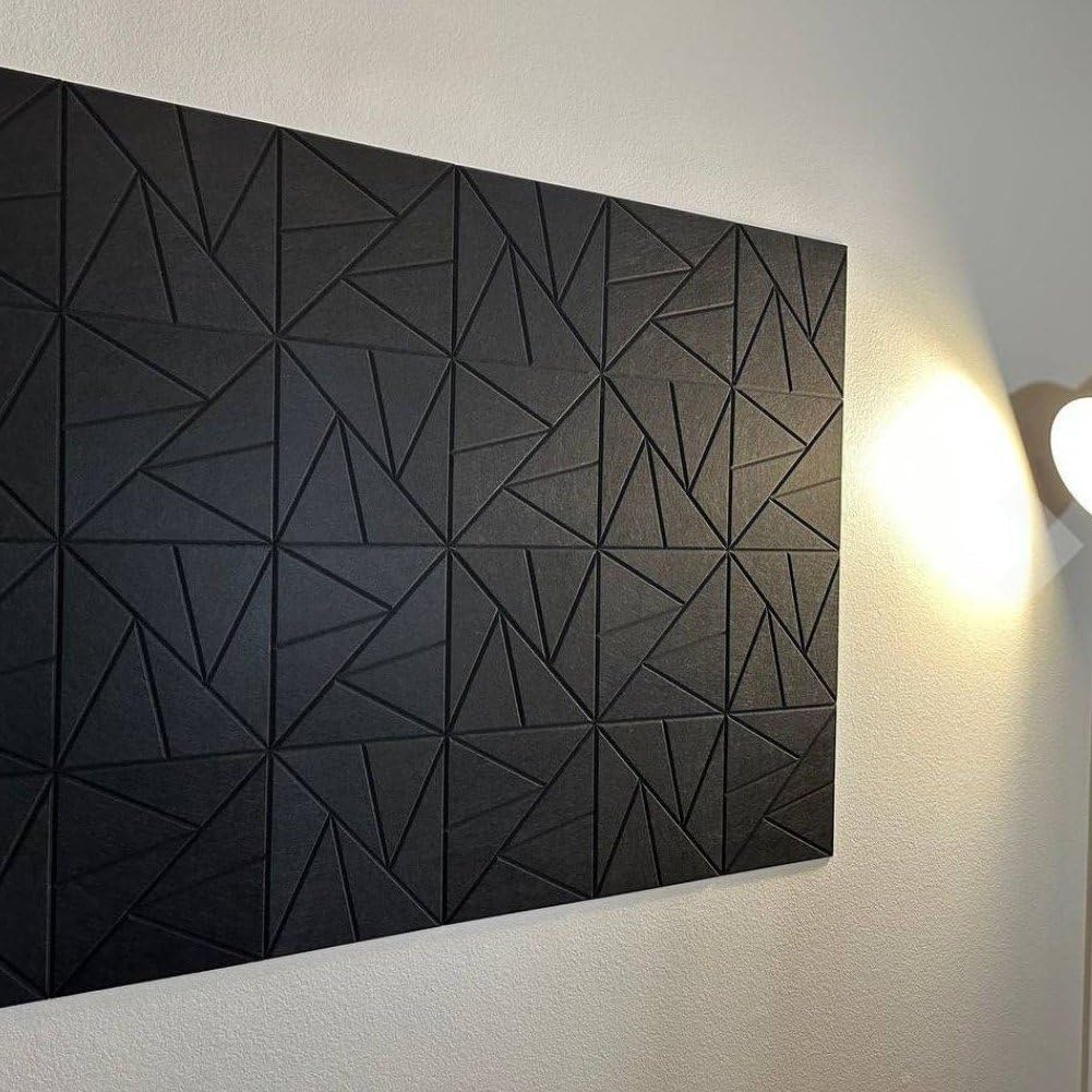 8 Pannelli Acustici Parete Ad Alta Densità, Autoadesivi, in Schiuma Fonoassorbente, per Casa, Ufficio, Camera Letto, Sala Giochi,