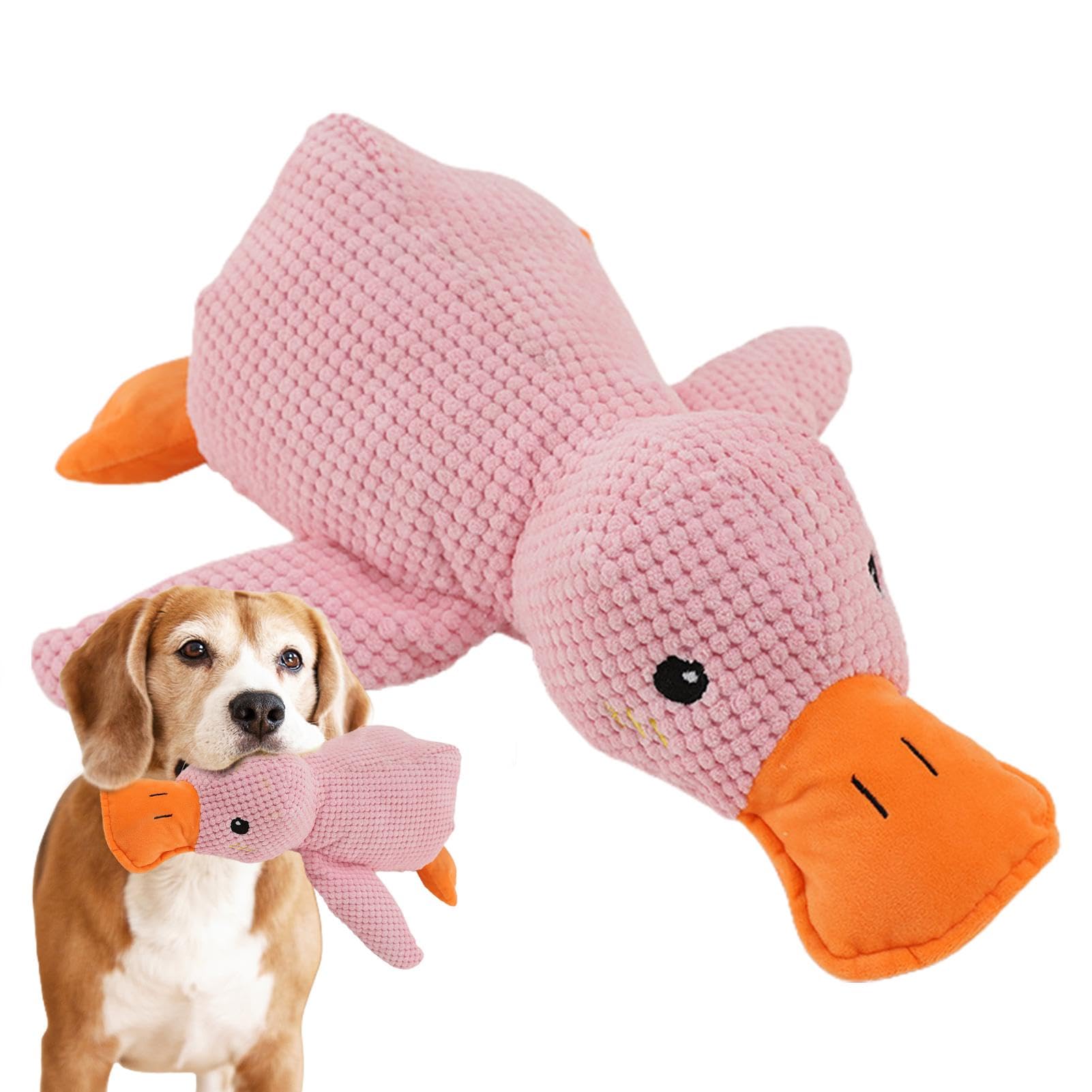 Duck Plush Toy for Dogs, Squeaky Toy Dog Cuddly Toy for Dogs, Toy Dog Indestructible, Squeaky Toy, Interactive Plush Toy for Dogs, Duck Shape Plush Chew Toy