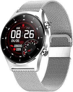 NICBEL Multifunctional Bluetooth Voice Smartwatch Sports Outdoor IP Waterproof Pedometer Caller Information Alert Smartwatch 2023 Intelligent Watch(A,Gun steel)