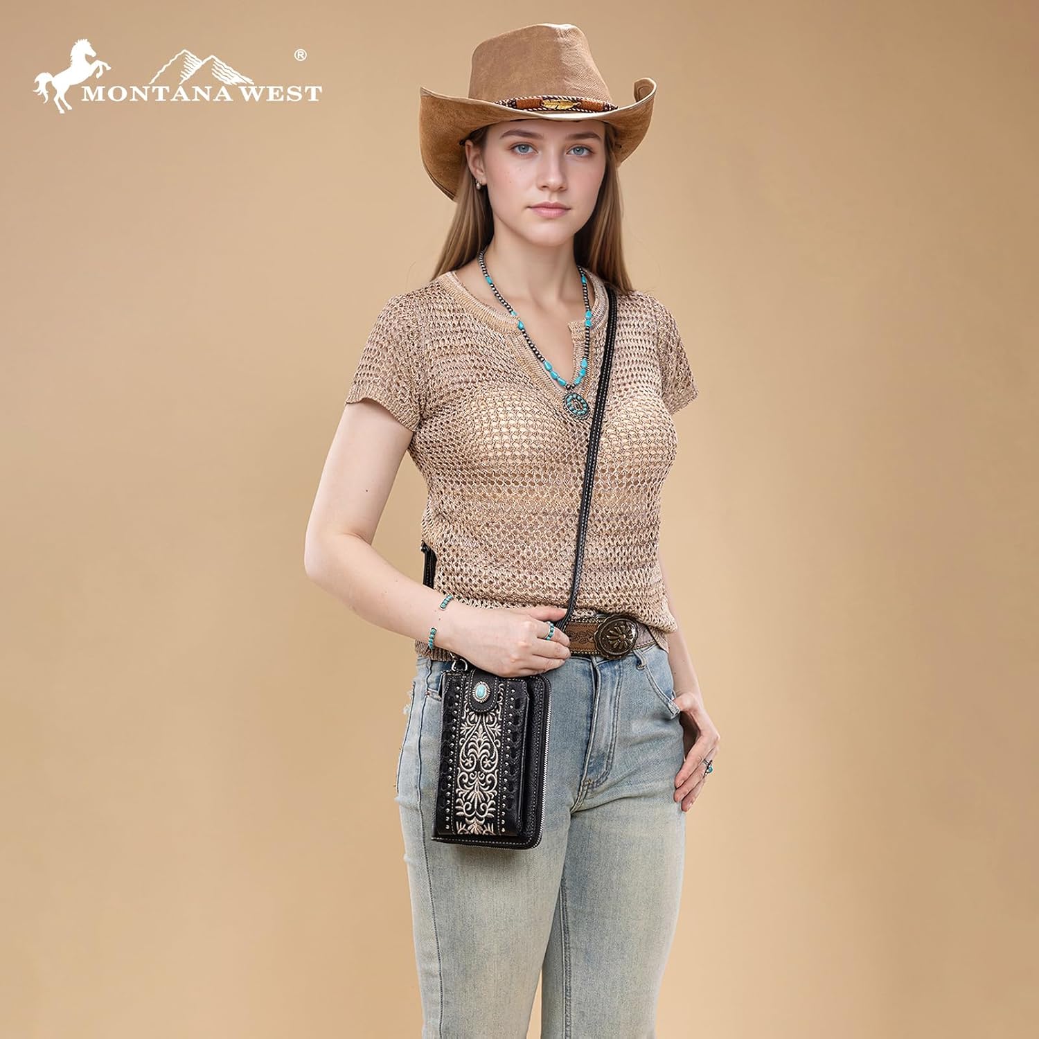 Montana West Small Crossbody Bags for Women Western Handbag with Cash Slots - Image 2