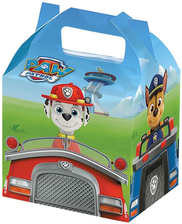 Paw Patrol Treat Boxes - 8 Party Favor Boxes for Kids Parties, (5.5" x 7.5" x 4.25") - Sturdy Paper Boxes for Birthdays, Themed Events and More by Amscan - Used condition - US$8.14