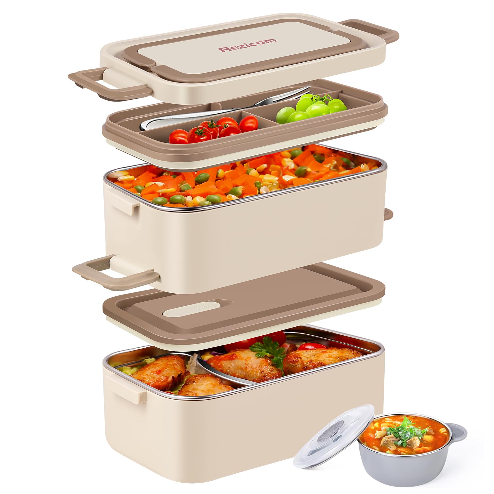 Amazon.com: Rezicom Stainless Steel Lunch Box for Kids and Adult