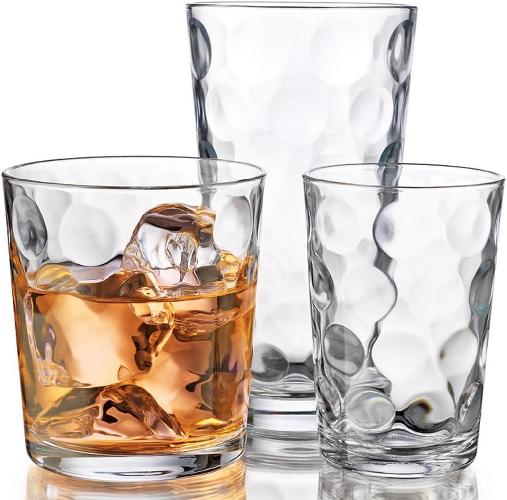 Home Essentials 12-Piece Galaxy Glassware Set, 17 oz
