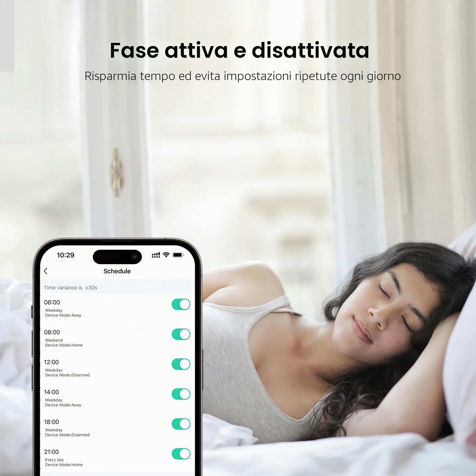 5 Pezzi Sistema di Allarme, Antifurto, Allarme Casa senza Fili con Avvisi APP, Sensori Porta e Finestra, Rilevatore di Movimento, Telecomandi, Compatibile con Alexa e Google Assistant