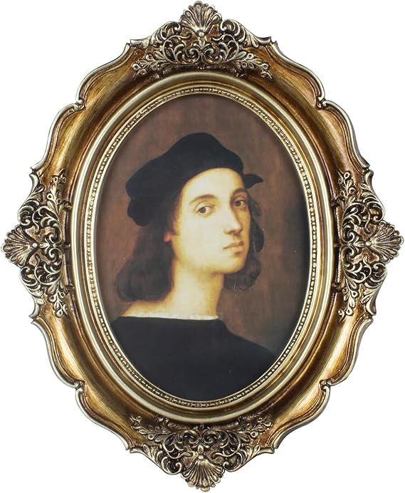 Bellglee Vintage Oval Picture Frame 4x6 Inch, Bronze Gold