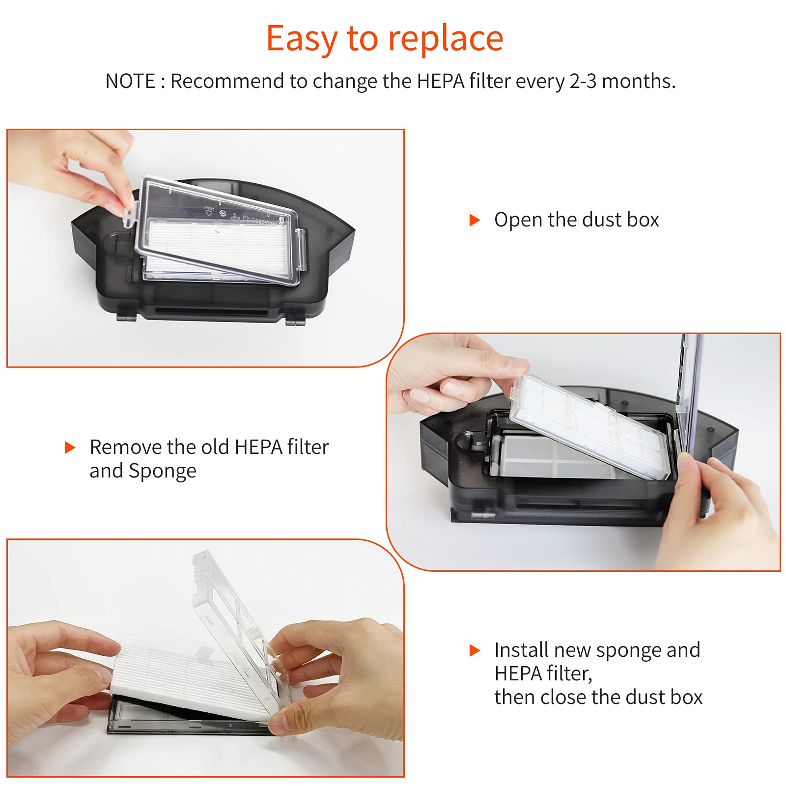 Accessoires De Remplacement Pour Aspirateur Robot Proscenic Ultenic D5/D5S, Pièc