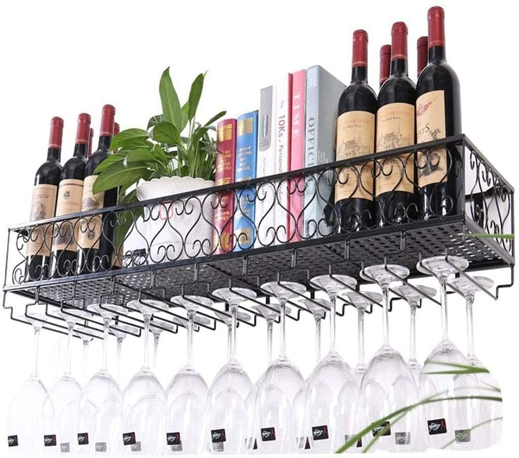 Casier à vin suspendu au design vintage pour une décoration raffinée