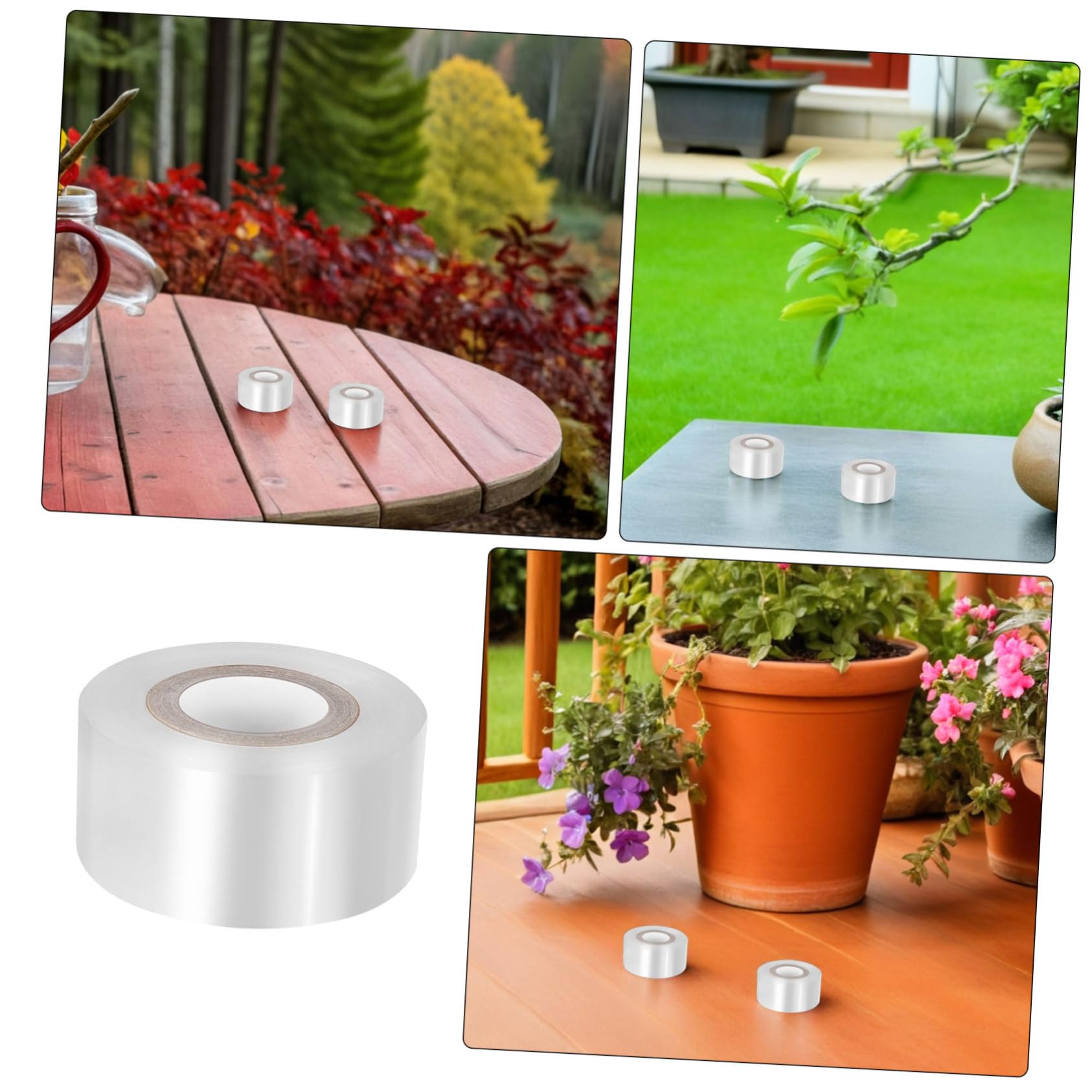 Milisten 10 Rollen Transparentes PE Veredelungsband Wasserdichtes Pflanzenschutzband für Gartenveredelung Obstbaum Gemüse DIY Hobbygärtner Grafting Tape Pflanzenreparatur